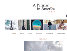 Tablet Screenshot of aparisianinamerica.com